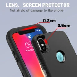 Black Full Body Heavy Duty Defender Case For IPhone X / XS 10 Black Full Body Heavy Duty Defender Case For IPhone X / XS -Cheap NewCase Store iphone x xs military grade defender case black 4 37213.1673678445