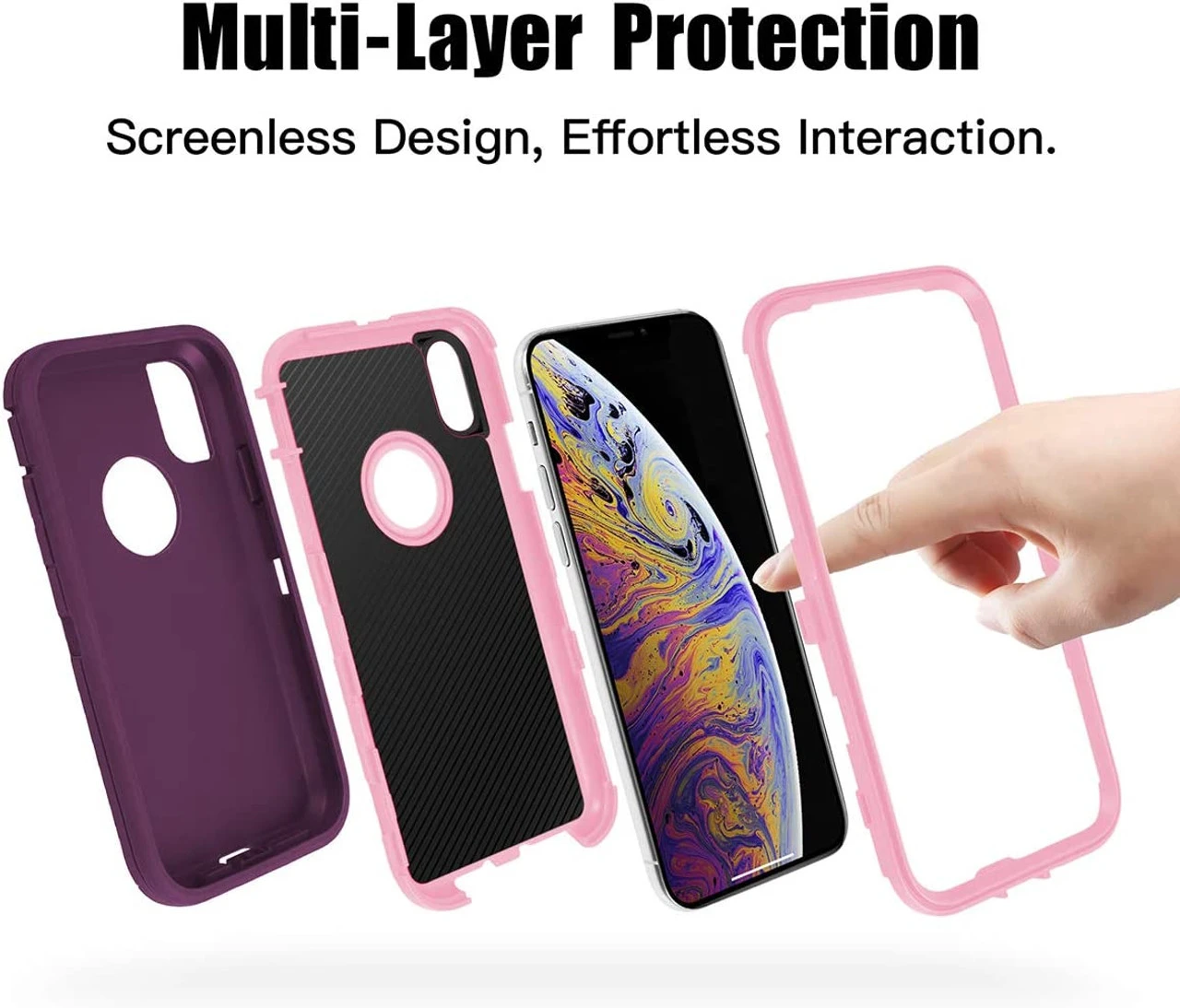 Purple IPhone X / XS Tradies Military Defender Heavy Duty Case 3 Purple IPhone X / XS Tradies Military Defender Heavy Duty Case - Image 3