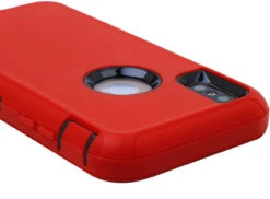 Red Heavy Duty Military Defense Drop Proof Case For IPhone X / XS 11 Red Heavy Duty Military Defense Drop Proof Case For IPhone X / XS -Cheap NewCase Store iphone x xs military grade defender case red 6 26353.1677705780