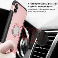 Rose Gold IPhone XR Metal 360 Degree Metal Ring Armour Stand Case 7 Rose Gold IPhone XR Metal 360 Degree Metal Ring Armour Stand Case -Cheap NewCase Store iphone xr 360 ring case rose gold 4 93423.1546573461