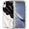 Black/White Marble Stone Shock Proof Defender Case For IPhone 7 / 8
