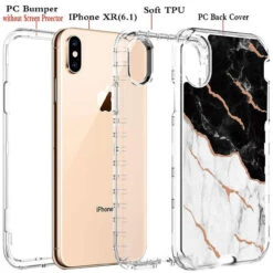 Black/White Marble Stone Shock Proof Defender Case For IPhone 7 / 8 -Cheap NewCase Store iphone xr 3in1 marble shockproof case bw 3 40813.1574909133