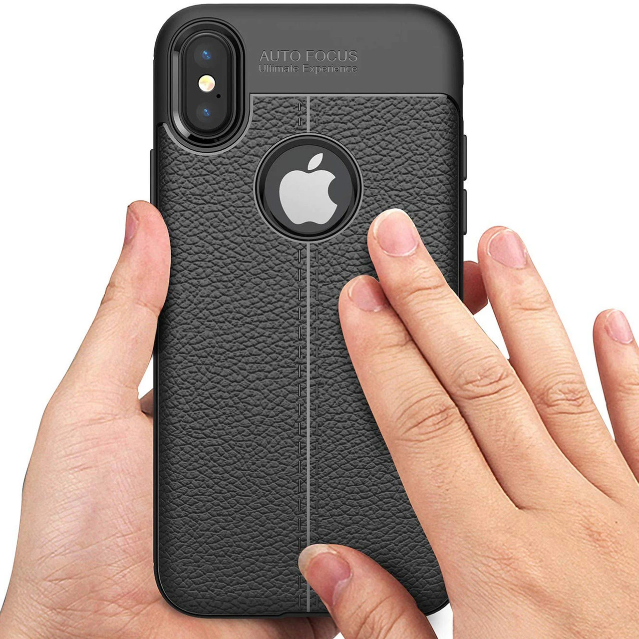 Black IPhone XR Ultra Slim Carbon Fibre Leather Texture Case Cover 2 Black IPhone XR Ultra Slim Carbon Fibre Leather Texture Case Cover - Image 2