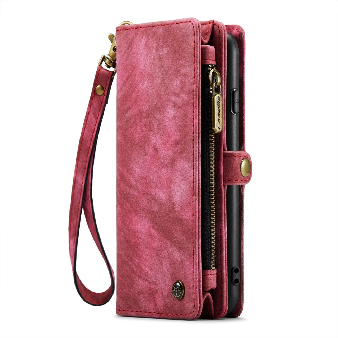 Red IPhone XR Stylish Multi-functional 2 In 1 Purse Wallet Magnetic Case 4 Red IPhone XR Stylish Multi-functional 2 In 1 Purse Wallet Magnetic Case - Image 4