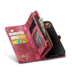 Red IPhone XR Stylish Multi-functional 2 In 1 Purse Wallet Magnetic Case 14 Red IPhone XR Stylish Multi-functional 2 In 1 Purse Wallet Magnetic Case -Cheap NewCase Store iphone xr caseme multifunctional wallet red 7 73015.1689828437