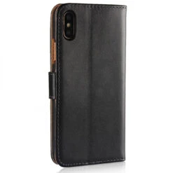 Apple IPhone XR Genuine Leather Business Wallet Smart Case Cover - Black -Cheap NewCase Store iphone xr genuine leather wallet black 3 52038.1669857656