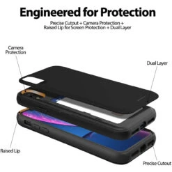 Black IPhone XR Mercury Slim Magnetic Door Case With Card Slot -Cheap NewCase Store iphone xr goospery magnetic door case black 3 12093.1667280856