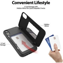 Black IPhone XR Mercury Slim Magnetic Door Case With Card Slot -Cheap NewCase Store iphone xr goospery magnetic door case black 5 26145.1667280856