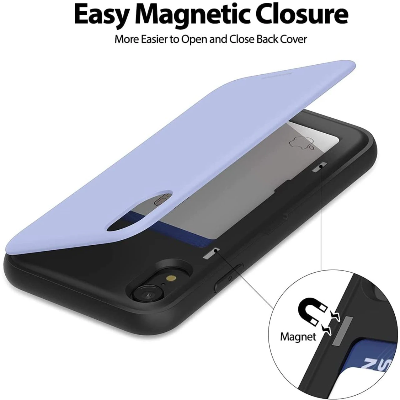 Lilac Mercury Magnetic Door 2 Card Shock Proof Case For IPhone XR 2 Lilac Mercury Magnetic Door 2 Card Shock Proof Case For IPhone XR - Image 2