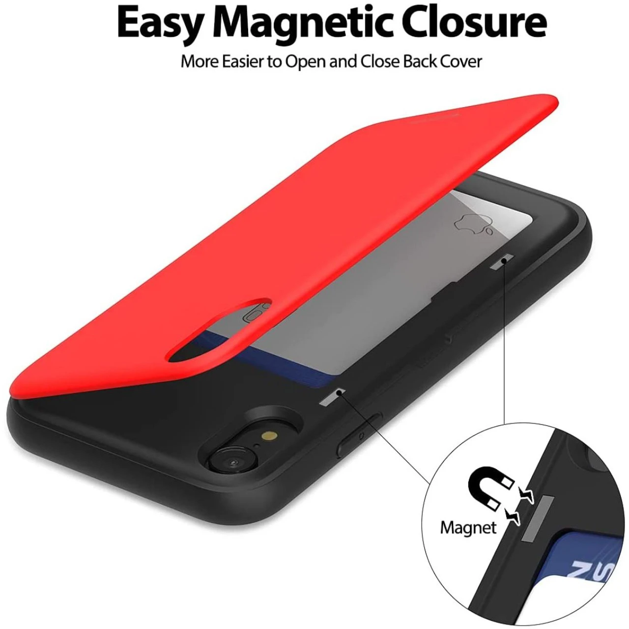 Red Mercury Slim Shock Proof Magnetic Door Case For IPhone XR 5 Red Mercury Slim Shock Proof Magnetic Door Case For IPhone XR - Image 5