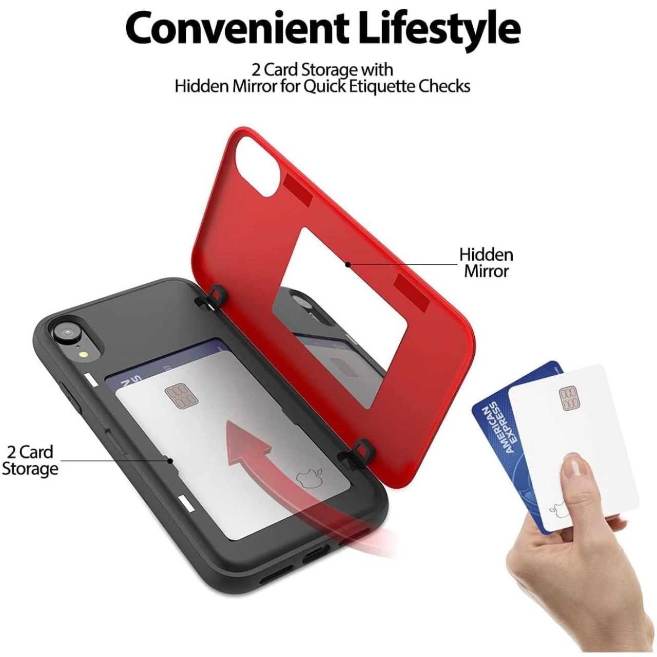 Red Mercury Slim Shock Proof Magnetic Door Case For IPhone XR 7 Red Mercury Slim Shock Proof Magnetic Door Case For IPhone XR - Image 7