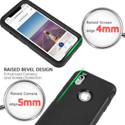 Heavy Duty Military Defense Drop Proof Holster Case For IPhone XS -Cheap NewCase Store iphone xr max rugged holster case black 6 93216.1688609256