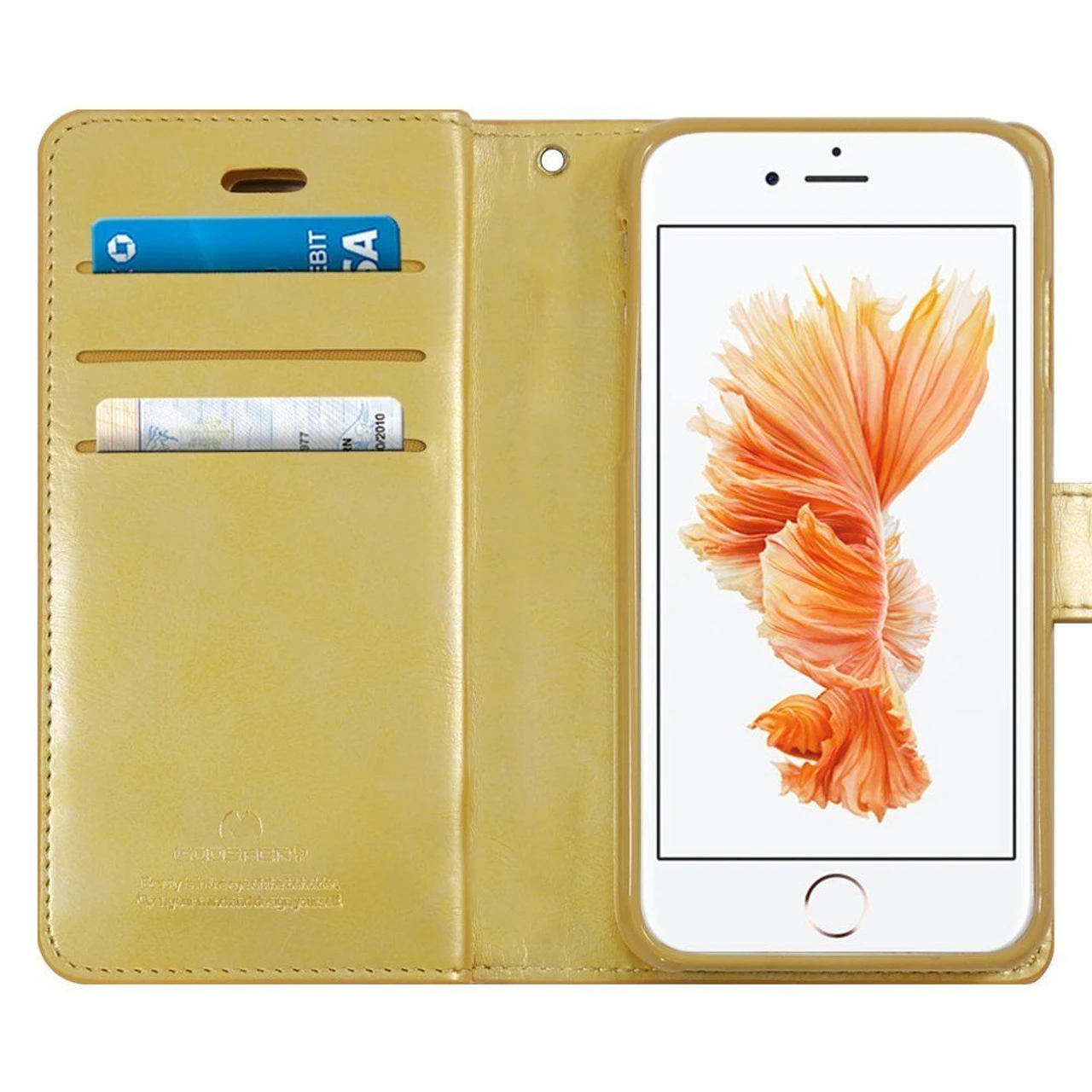Stylish Gold IPhone XR Genuine Mercury Mansoor Diary Wallet Case 4 Stylish Gold IPhone XR Genuine Mercury Mansoor Diary Wallet Case - Image 4
