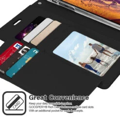 Black Genuine Mercury Rich Diary Premium Wallet Case For IPhone XR -Cheap NewCase Store iphone xr mercury rich diary black 3 10067.1685698406