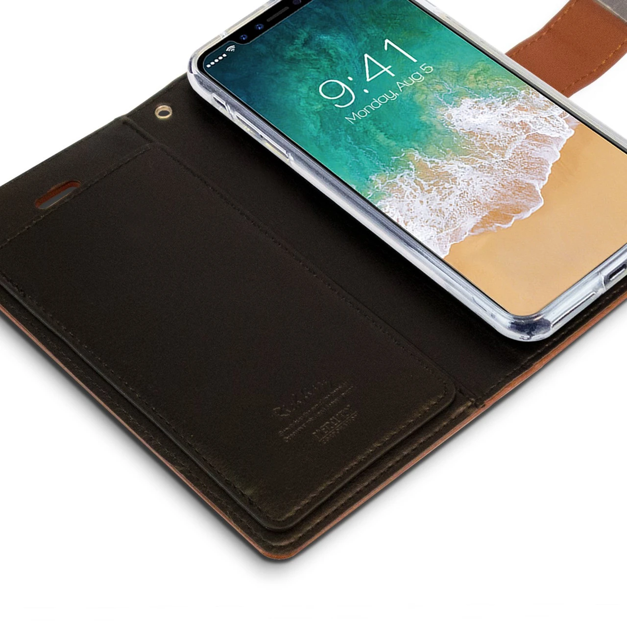 Premium IPhone XR Genuine Mercury Rich Diary Wallet Case - Brown 5 Premium IPhone XR Genuine Mercury Rich Diary Wallet Case - Brown - Image 5