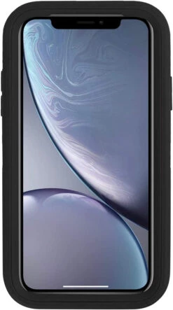 Black Rugged Shock / Drop Protection Defender Case For IPhone XR -Cheap NewCase Store iphone xr military grade defender case black 3 82047.1673678450
