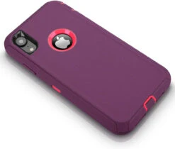 Purple IPhone XR Tough Military Grade Drop Proof Defender Case -Cheap NewCase Store iphone xr military grade defender case purple 5 52896.1677705806
