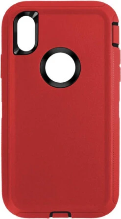 Red Full Body Heavy Duty Defender Case For IPhone XR 10 Red Full Body Heavy Duty Defender Case For IPhone XR -Cheap NewCase Store iphone xr military grade defender case red 4 83657.1677705812