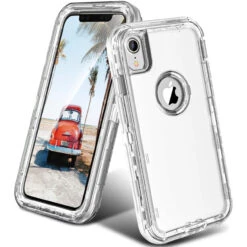 Clear Rugged Shock / Drop Protection Holster Case For IPhone XR