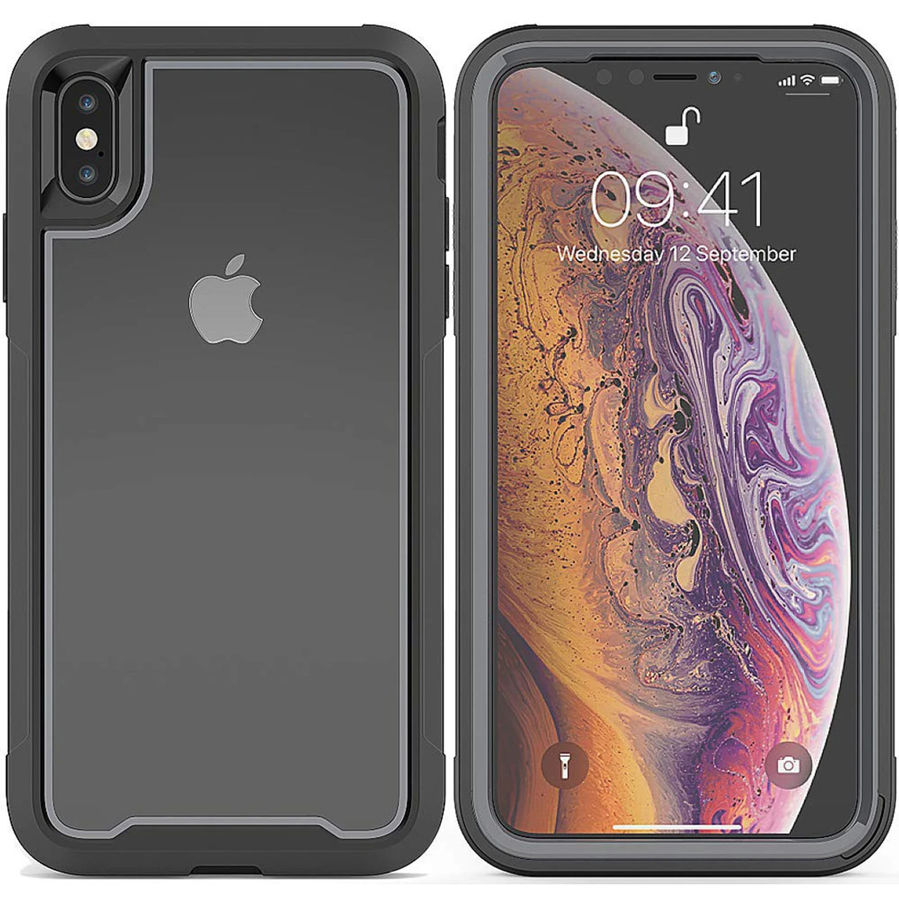 Black Clear Acrylic Heavy Duty Defender Case For IPhone XR 3 Black Clear Acrylic Heavy Duty Defender Case For IPhone XR - Image 3