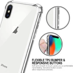 Apple IPhone XS Max Crystal Clear Protective Case Bumper Gel Case -Cheap NewCase Store iphone xs clear bumper tpu gel case 5 57862.1615185649