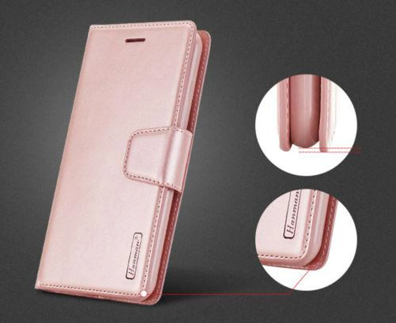 Rose Gold Apple IPhone X / XS Luxury Hanman Quality Wallet Flip Case Cover 2 Rose Gold Apple IPhone X / XS Luxury Hanman Quality Wallet Flip Case Cover - Image 2