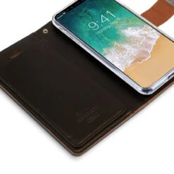 Brown IPhone XS MAX Genuine Mercury Rich Diary Quality Wallet Case -Cheap NewCase Store iphone xs max mercury rich diary brown 5 91535.1558771076