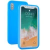 Blue IPhone XS Max Water Resistant Gel Case Built-in Screen Protection