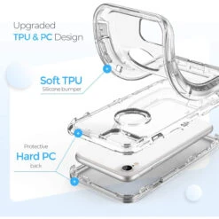 Clear Tough Military Grade Drop Proof Holster Belt Clip For IPhone XS -Cheap NewCase Store iphone xs military grade defender holster case clear 4 95030.1651129690