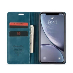 Premium IPhone XS Max CaseMe Slim Magnetic Wallet Case - Blue -Cheap NewCase Store iphone xs xsmax xr caseme wallet blue 2 00641.1641362409