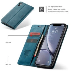 Blue IPhone XR CaseMe Slim Magnetic Premium Wallet Case Cover 9 Blue IPhone XR CaseMe Slim Magnetic Premium Wallet Case Cover -Cheap NewCase Store iphone xs xsmax xr caseme wallet blue 4 52823.1690891161