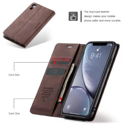 Business IPhone XS Max CaseMe Soft Matte Wallet Case - Coffee -Cheap NewCase Store iphone xs xsmax xr caseme wallet coffee 4 52584.1569835873