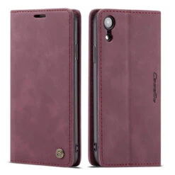 Wine CaseMe Compact Flip Premium Wallet Case For IPhone XR