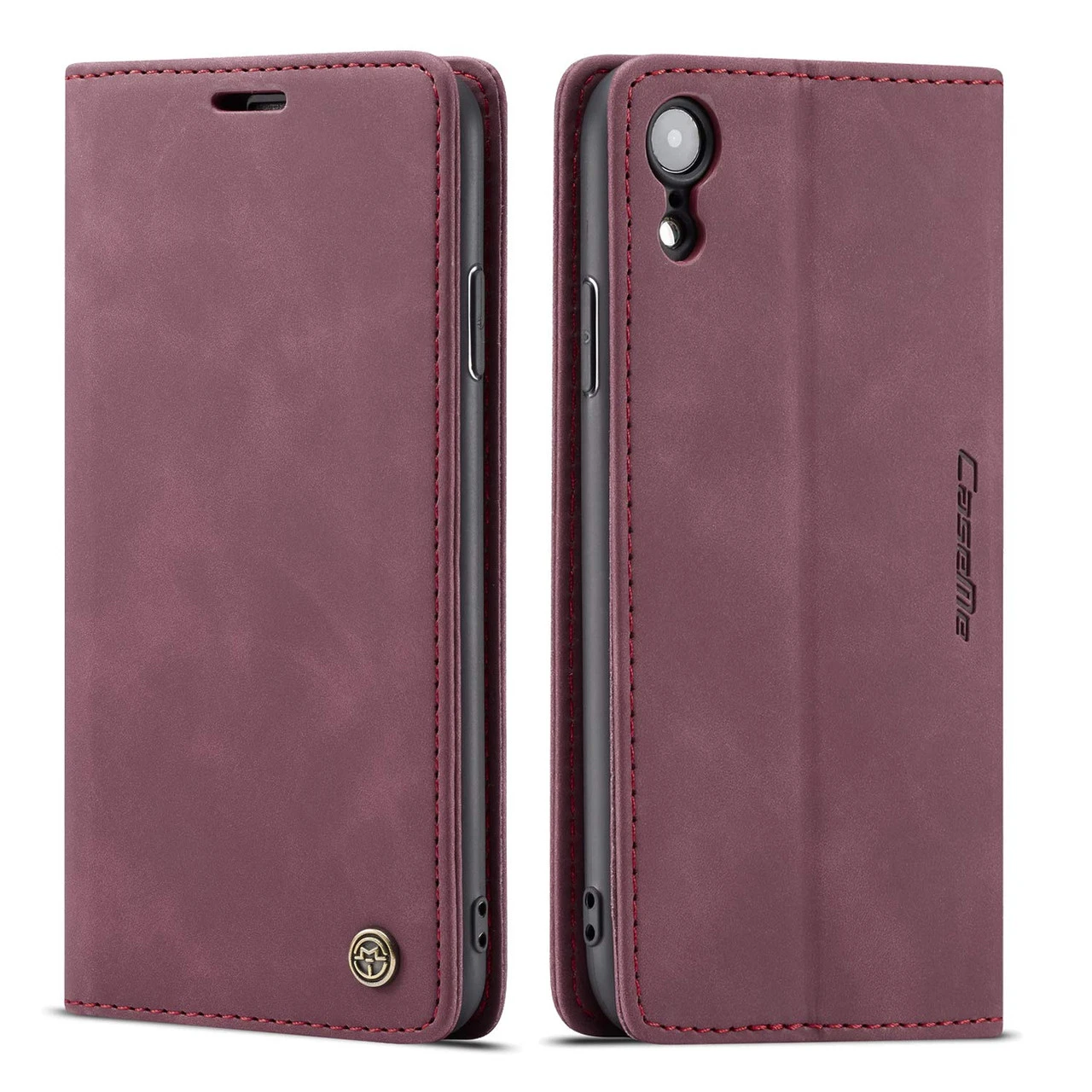 Wine CaseMe Compact Flip Premium Wallet Case For IPhone XR 1 Wine CaseMe Compact Flip Premium Wallet Case For IPhone XR