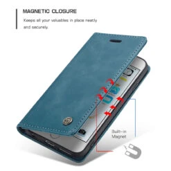 Blue CaseMe Slim 2 Card Slot Wallet Case For IPhone 6 / 7 / 8 / SE 2020 -Cheap NewCase Store iphone5 6 7 8 caseme wallet blue 7 15700.1657603054