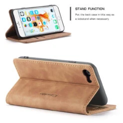 Brown IPhone 5 / 5S / SE 1st Gen (2016) CaseMe Slim Soft Wallet Case -Cheap NewCase Store iphone5 6 7 8 caseme wallet brown 4 95012.1690891099