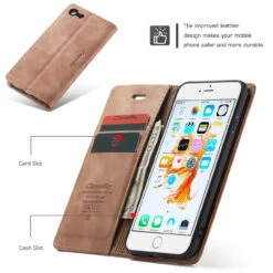 IPhone 6 / 7 / 8 / SE 2020 CaseMe Slim 2 Card Slot Wallet Case - Brown -Cheap NewCase Store iphone5 6 7 8 caseme wallet brown 5 81872.1647486839