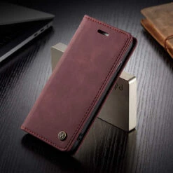 Elegant Wine IPhone 6 / 7 / 8 / SE 2020 CaseMe Soft Matte Wallet Case -Cheap NewCase Store iphone5 6 7 8 caseme wallet wine 2 83446.1649295121