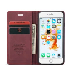 Wine CaseMe Business Wallet Case For IPhone 5 / 5S / SE 1st Gen (2016) -Cheap NewCase Store iphone5 6 7 8 caseme wallet wine 3 81041.1687312056