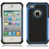 Blue And Black Apple IPhone 4 / 4S Defender Case