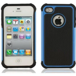 Blue And Black Apple IPhone 4 / 4S Defender Case
