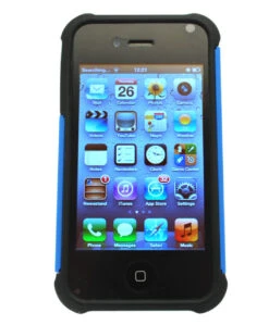 Blue And Black Apple IPhone 4 / 4S Defender Case -Cheap NewCase Store iphone 4 4s heavy duty case blue 4 39343.1644226618