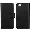 Black Genuine Leather Wallet Case For Apple IPhone 5 5S Cover