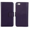 Purple Genuine Leather Wallet Case For Apple IPhone 5 5S