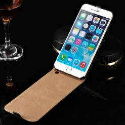 Black Genuine Leather Flip Case For Apple IPhone 6 / 6S Phone Cover -Cheap NewCase Store iphone 6 genuine leather flip case 2 46749.1434014788