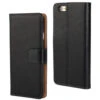Black Genuine Leather Wallet Case For Apple IPhone 6 / 6S Phone Cover