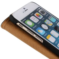 Red Apple IPhone 6 / 6S Genuine Leather Wallet Case -Cheap NewCase Store iphone 6 genuine leather wallet black 7 33967.1614655469