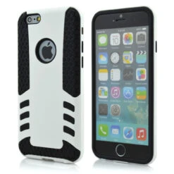 White Dual Layer Rocket Case Cover For Apple IPhone 6 / 6S 4.7" Version