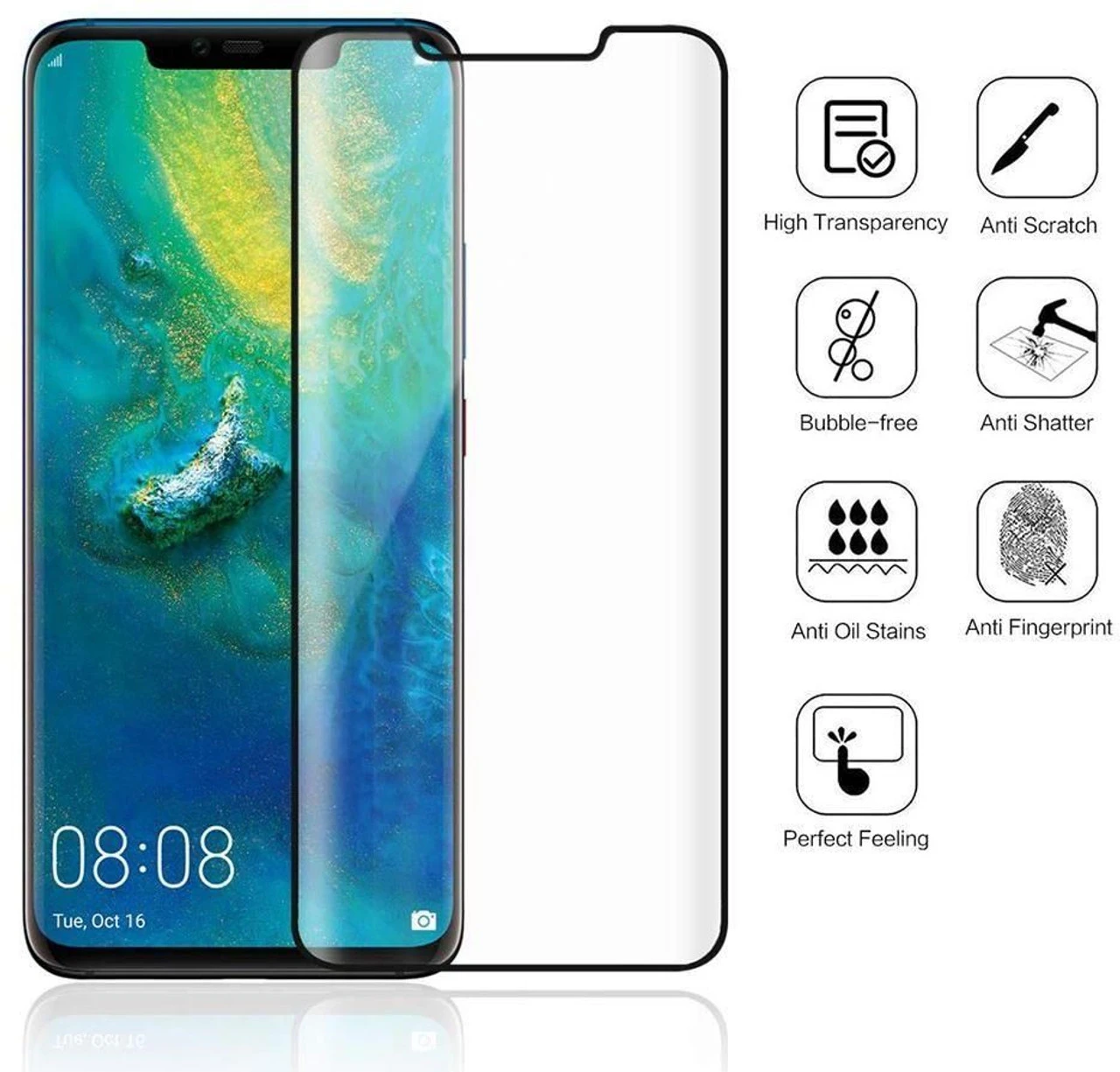 Clear 9D Tempered Glass Screen Protector For Huawei Mate 20 Pro 2 Clear 9D Tempered Glass Screen Protector For Huawei Mate 20 Pro - Image 2