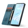 Blue CaseMe Magnetic Slim Flip Wallet Case For Oppo Reno 10X Zoom